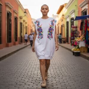 Sister Mary Sweatshirt Dress 
Sleeveless Embroidered size Baggy XS Oversized